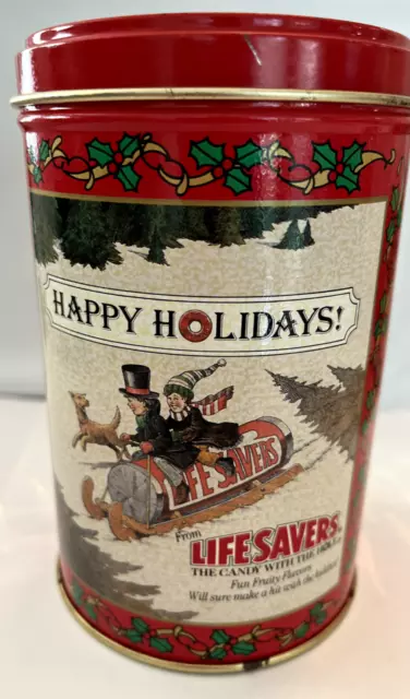 Vintage 1989 Limited Edition LifeSavers Holiday Christmas Keepsake Metal Tin