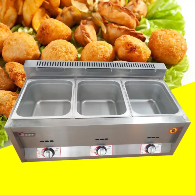Commercial Propane Deep Fryer Countertop 12/18L Gas Fryer 2/3 Well LPG Gas Fryer