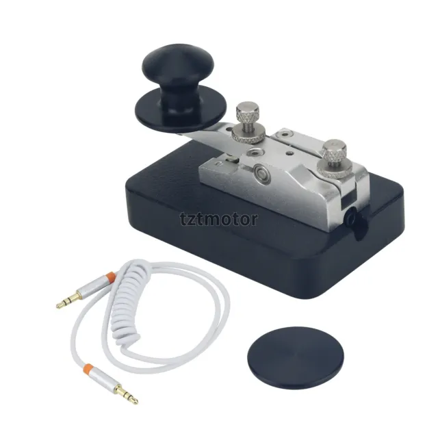 L&MAO Keyer Ham Radio Key Morse CW Key Short-wave Morse Keyer+3.5mm Audio Jack