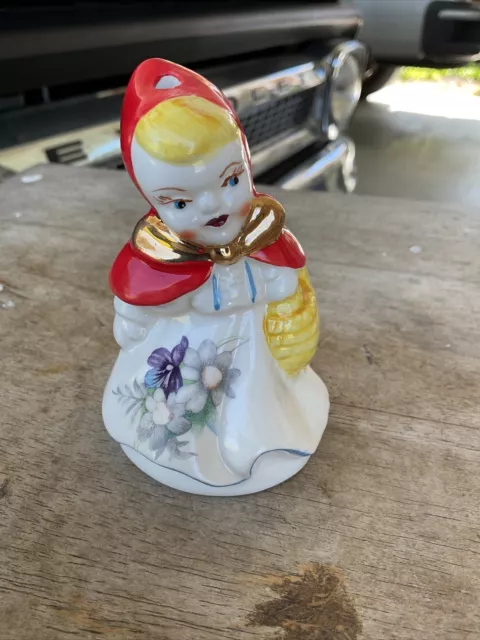 Vintage Little Red Riding Hood Pie Bird Pie Vent Figurine (topper)