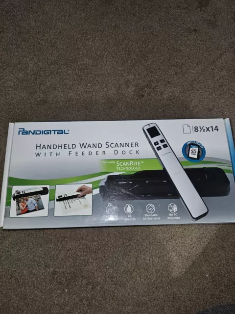 Pandigital Handheld Wand Scanner with Feeder Dock Scan Rite Technology