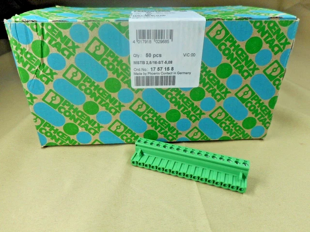 thumbnail image 2 of Phoenix Contact 1757048 MSTB 2.5/5-ST-5.08 Combicon Plug – NIB, Made In Germany 2 of 4