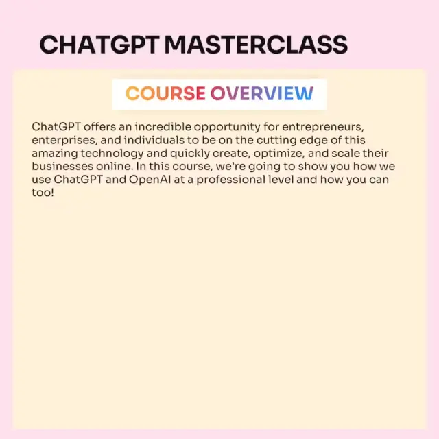 ChatGPT Masterclass: A Complete ChatGPT Guide for Beginners Course✅+Free CANVA ✅