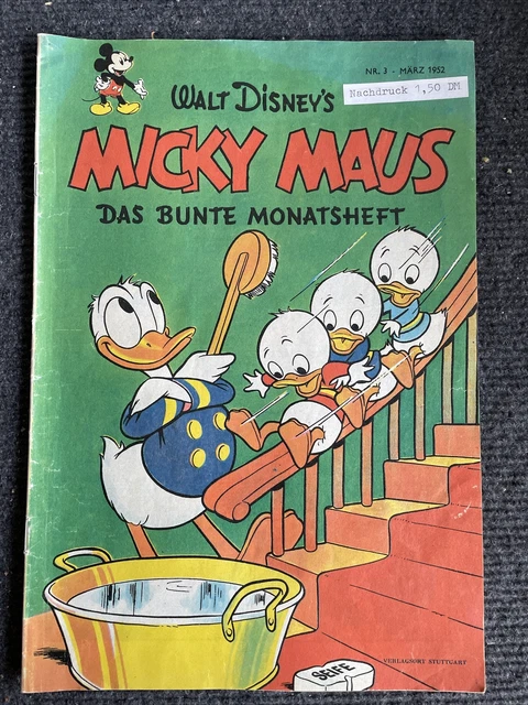 Micky Maus | Das Bunte Monatsheft | Nr.3 | Walt Disney´s | 1952 Nachdruck?