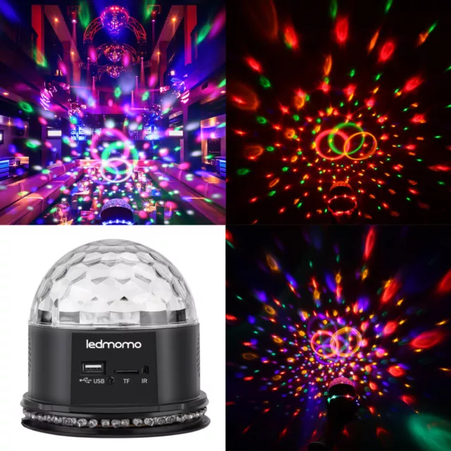 LEDMOMO Crystal Ball Light 6-Color Lights with MP3 and for Party Club