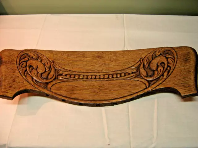 Oak Pediment, Chair Top Part, Decorative Architectural Wall Hanging Crown 6670g