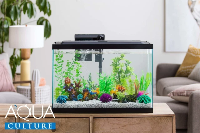 10Gallon Clear Glass Fish Terrarium Pet Reptiles Tank Starter Aquarium Aqua Home