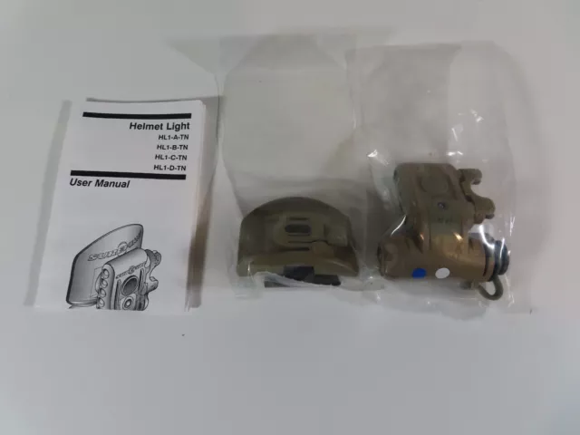 Surefire Model HL1-A-TN Helmet Mounted IR Blue/White Light US Military Issued Surefire Model HL1-A-TN Helmet Mounted IR Blue/White Light US Military Issued