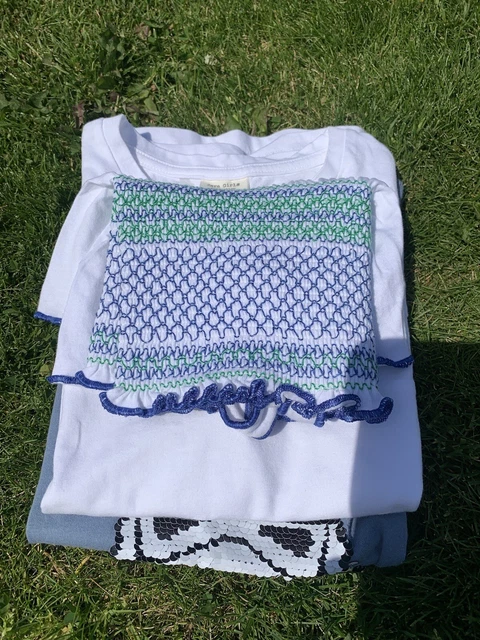 girls summer Tops X 3  bundle 6-7 White Top, Pretty , Star Wars Gap Zara