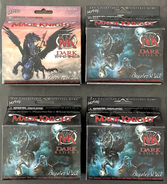 WizKids Mage Knight 4x Dark Riders Booster Packs **NEU**