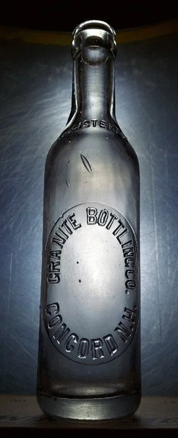 Granite Bottling Co. Bottle Vintage Embossed Soda Bottle Concord New Hampshire