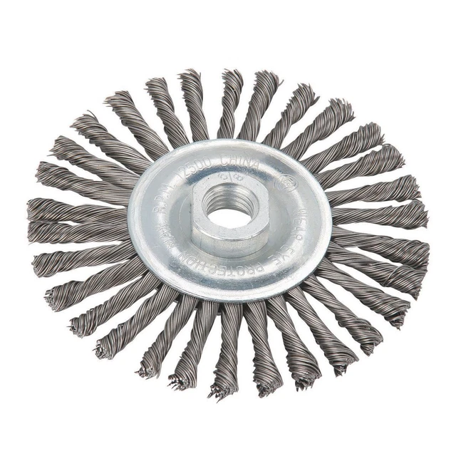 WARRIOR 4-1/2 in. Rueda de alambre anudado de acero inoxidable 91282