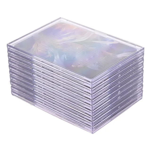 4X(Cards Sleeves Top Loaders 10 Hard Plastic Card Protector Clear Card8167