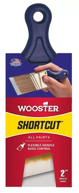 NEW Wooster Brush Q3211-2 Shortcut Angle Sash Paintbrush, 2-Inch, White 2049393