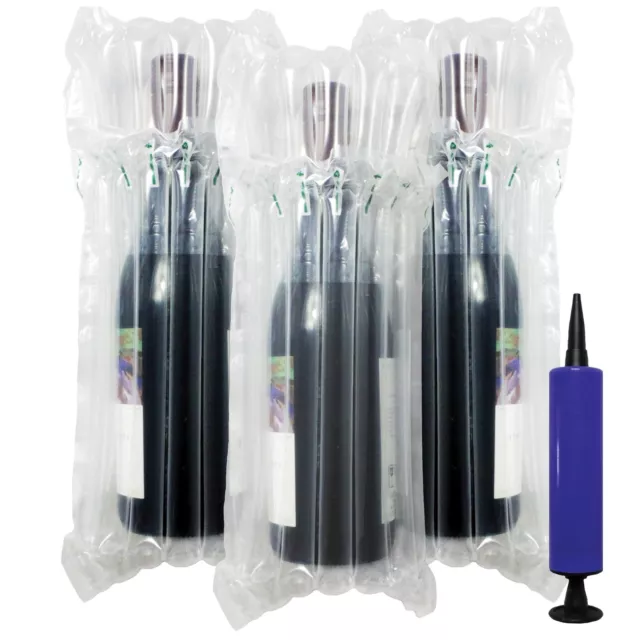 Wine Bottle Protector Bags - Inflatable Air Column Cushioning Sleeves