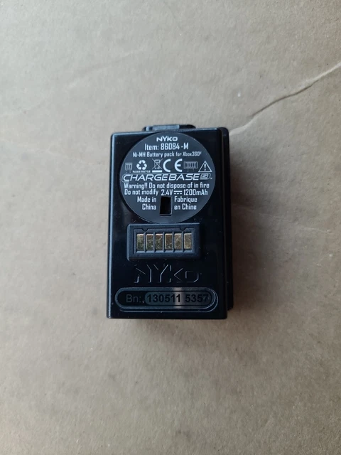 Xbox 360 Black Rechargeable Battery Pack  Nyko Power PAK item: 86084-m