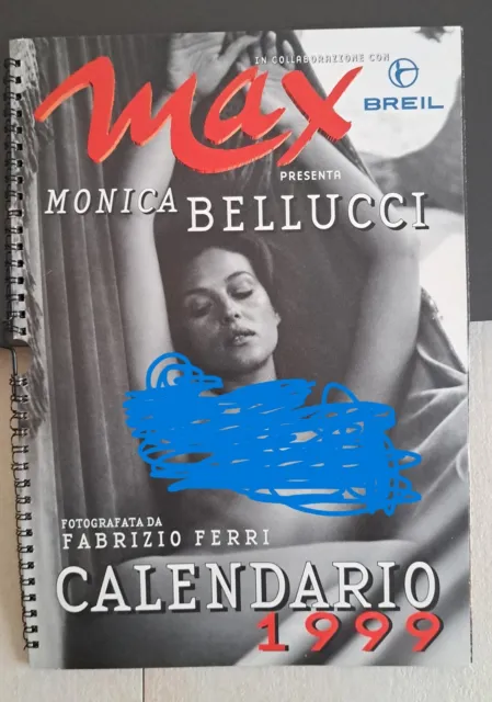 Calendario Monica Bellucci Max 1999 FOTO DI FABRIZIO FERRI DA COLLEZIONE
