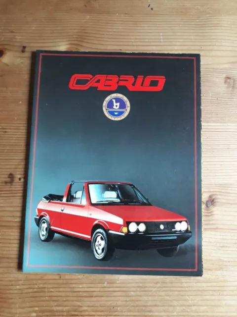 catalogue brochure publicitaire prospectus BERTONE Cabrio FIAT