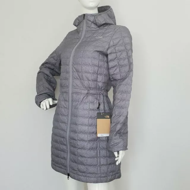 THE NORTH FACE WOMEN ECO THERMOBALL 2 PARKA COAT Grey Heather size XS, S