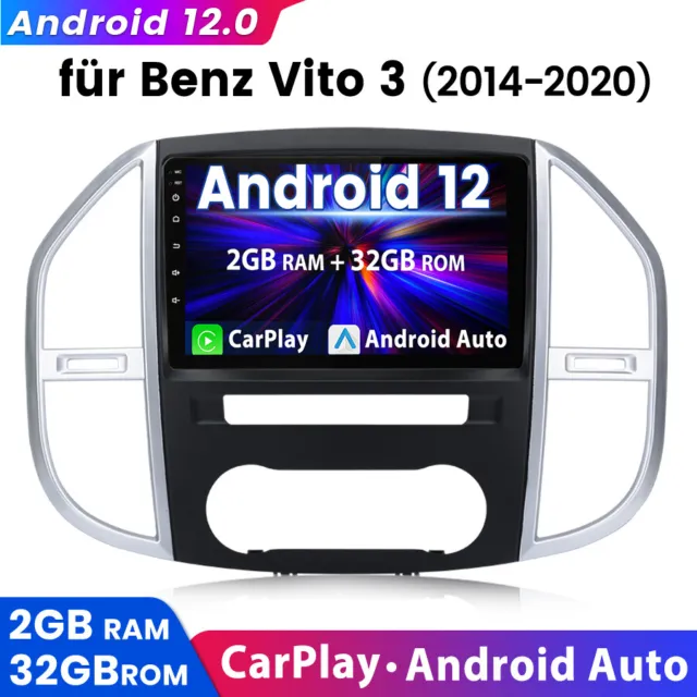 Für Mercedes Benz Vito 3 W447 2014-2020 10"Android 12 Autoradio Navi GPS DAB+RDS