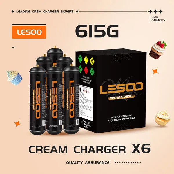 Whipped Cream Charger 615g Cannister LesooWhip 6 Tanks Original Flavor Cylinder 3