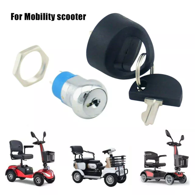 Replacement Mobility Scooter Spare Start on/off Ignition switch+2 Keys FOR PRIDE