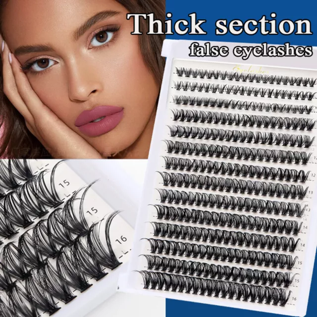 DIY Lash Extension Kit 280Pcs Individual Lashes Cluster C/D Curl Eyelash ✯