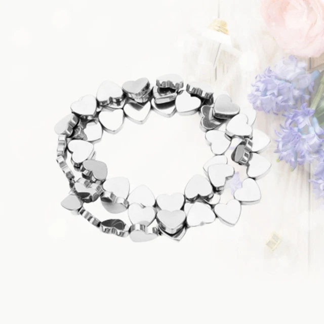 Spacer Beads Earring Heart Loose Beads Beads Crafts Stretchy Bracelets Natural