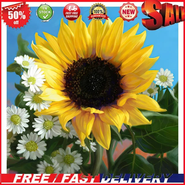 Diamond Painting Sunflower Full Round Drill Picture of Rhinestone DIY Drawing