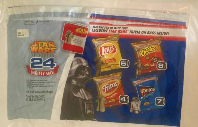 Star Wars 2005 Frito Lay Revenge of the Sith Promo Chip Bag Variety 24-Pack