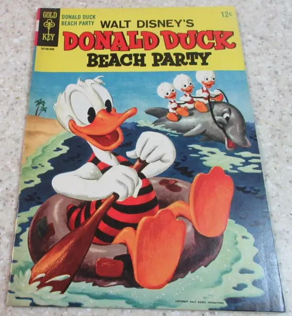 Donald Duck Beach Party 1 (VF+ 8.5) 1965 Barks: "Rival Boatmen!" Now only $37.10