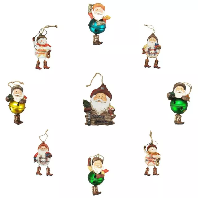 9er Set Western Weihnachts Figuren zum aufhängen