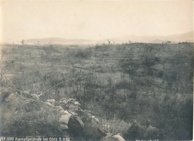 kuk Monarchie Österreich Albumin Foto Görz Goriza Schützengraben Unterstand 1917