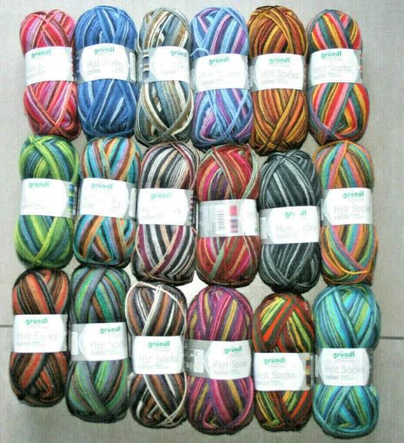 Sockenwolle Gründl Hot Socks color 50g/210m 4-fädig 75% Schurwolle