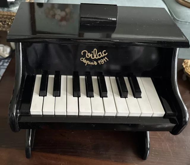 Vilac Depuis 1911 Black Wood Kids Real Piano In Perfect Condition Made In France