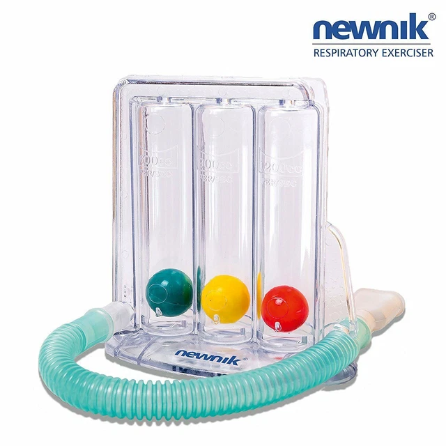 Appareil Respiratoire MillSTEPS - Exercice Poumons Et élimination Mucus - 3 Billes Résistance - Bleu