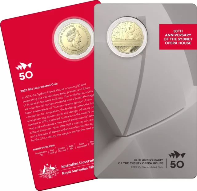 2023 Sydney Opera House - 50th Anniversary 50c Uncirculated Coin