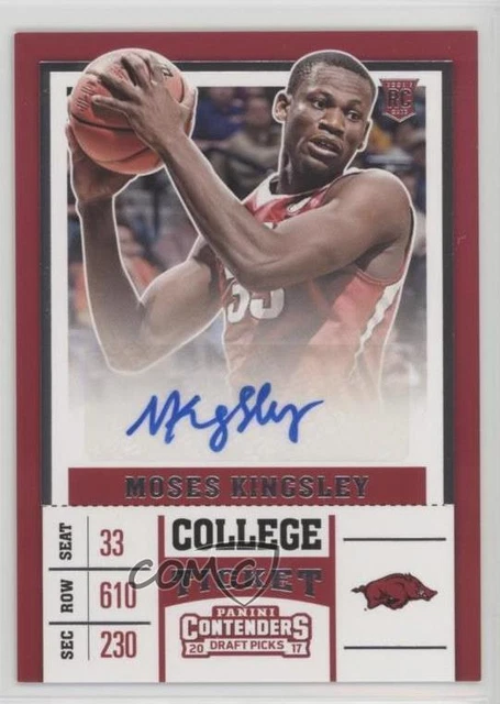 2017-18 Panini Contenders Draft Picks College Moses Kingsley #98 Auto