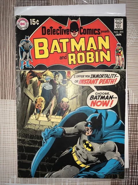 Detective Comics #395 DC 1970 Neal Adams Cover and Art Batman Comic Book VF/NM