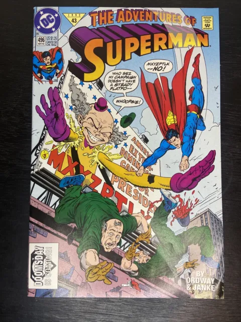DC Comics The Adventures of Superman Issue #496 Justice League Doomsday Nov 1992