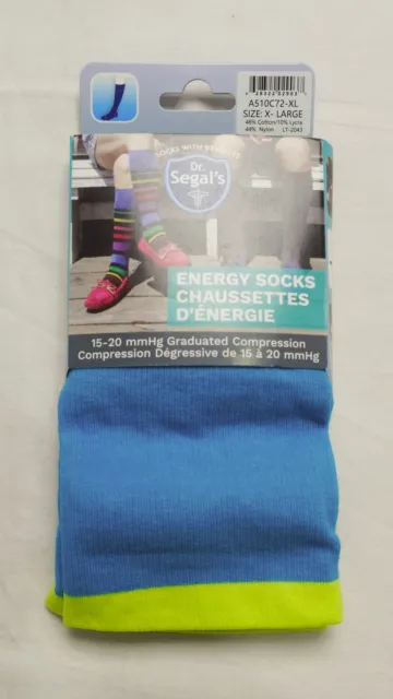 Dr.Segal's Adult Unisex True Graduated Compression Socks MG7 Blue Stars Size XL