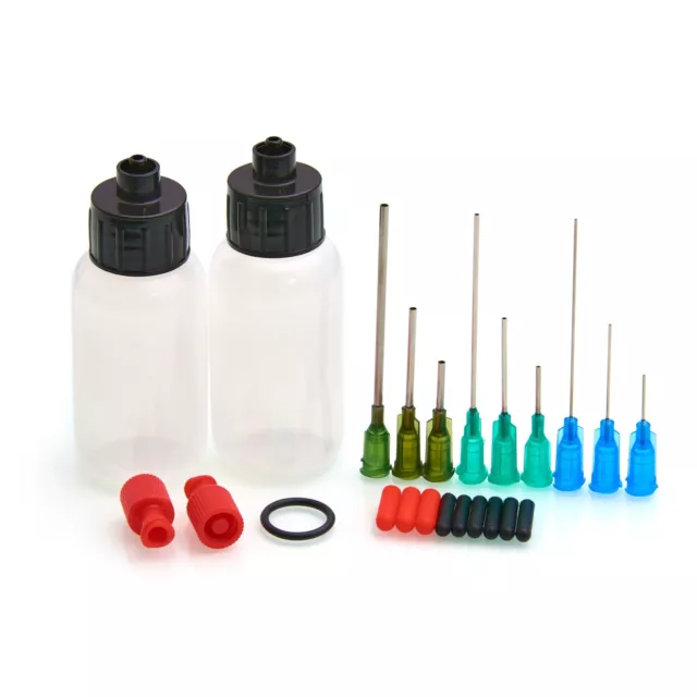 Dispense All - 30ml (1oz) Multipurpose Mini Oval Squeeze Bottle Kit with Tips