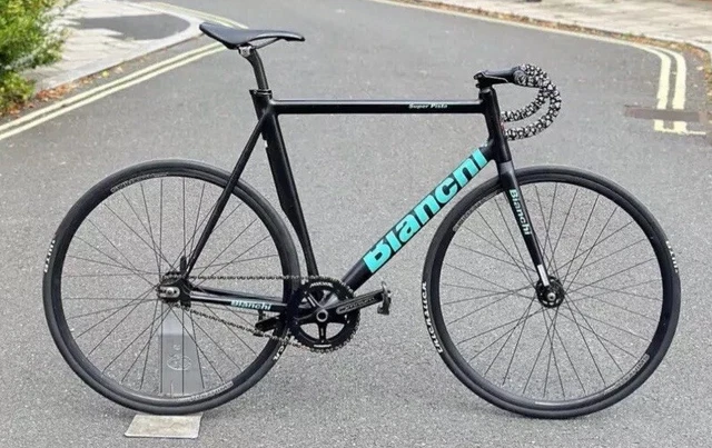 BIANCHI SUPER PISTA Track Bike Fixed Gear Size 61 Omnium Cranks 850.00 PicClick UK