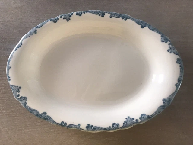 Scammell's Trenton China Harriman Blue Union Pacific Overland Platter