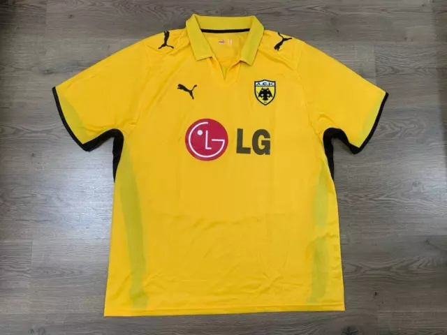 Aek Athens F.c. Greece 2008/2009 Home Football Shirt Jersey Size Xxl Puma