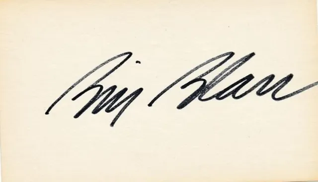 Bill Blass- Signed Card (Fashion Designer)