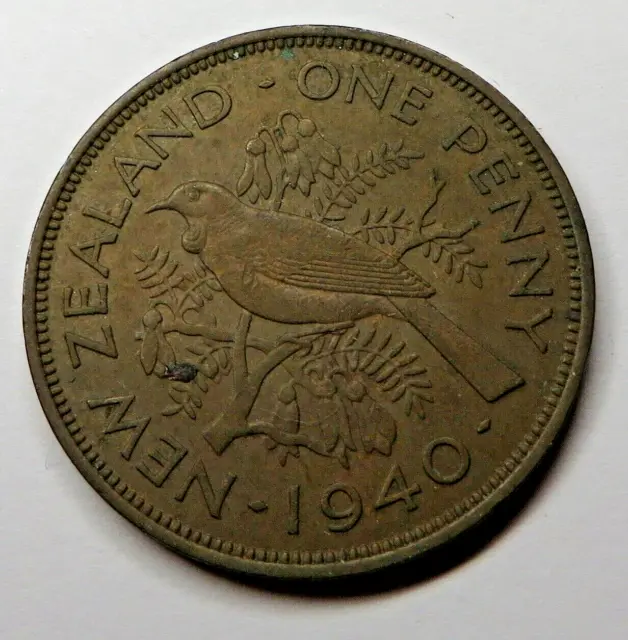 New Zealand Penny 1940 Bronze KM#13