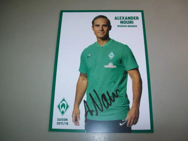 Werder Bremen Autogrammkarte Alexander Nouri Saison 17/18 Original Signiert