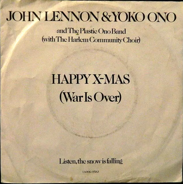 John Lennon & Yoko Ono (The Beatles)  7"    Happy X-Mas (War is Over)    RAR