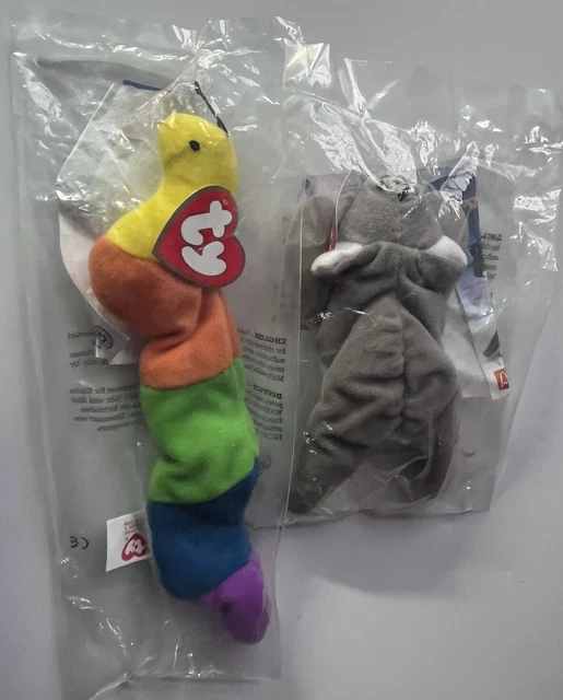 McDonalds Happy Meal Toy TY Beanie Babies  1993 Mel The Koala & Snake New Sealed